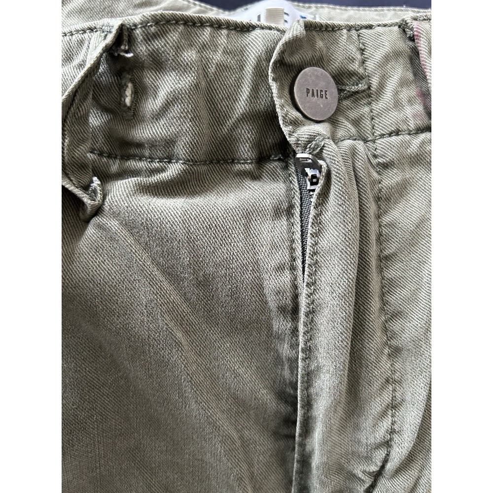 PAIGE Carly 27 Wide Leg Weekender Pant Vintage Ivy Green High Rise Utility Cargo - Picture 4 of 9